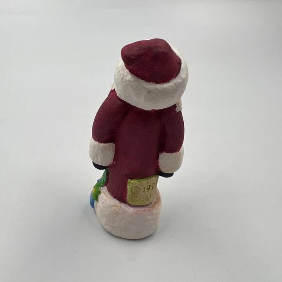 Vintage 1996 Handmade Polymer Clay Santa Claus Figure Decor Primitive 4 Inch - Picture 4 of 7